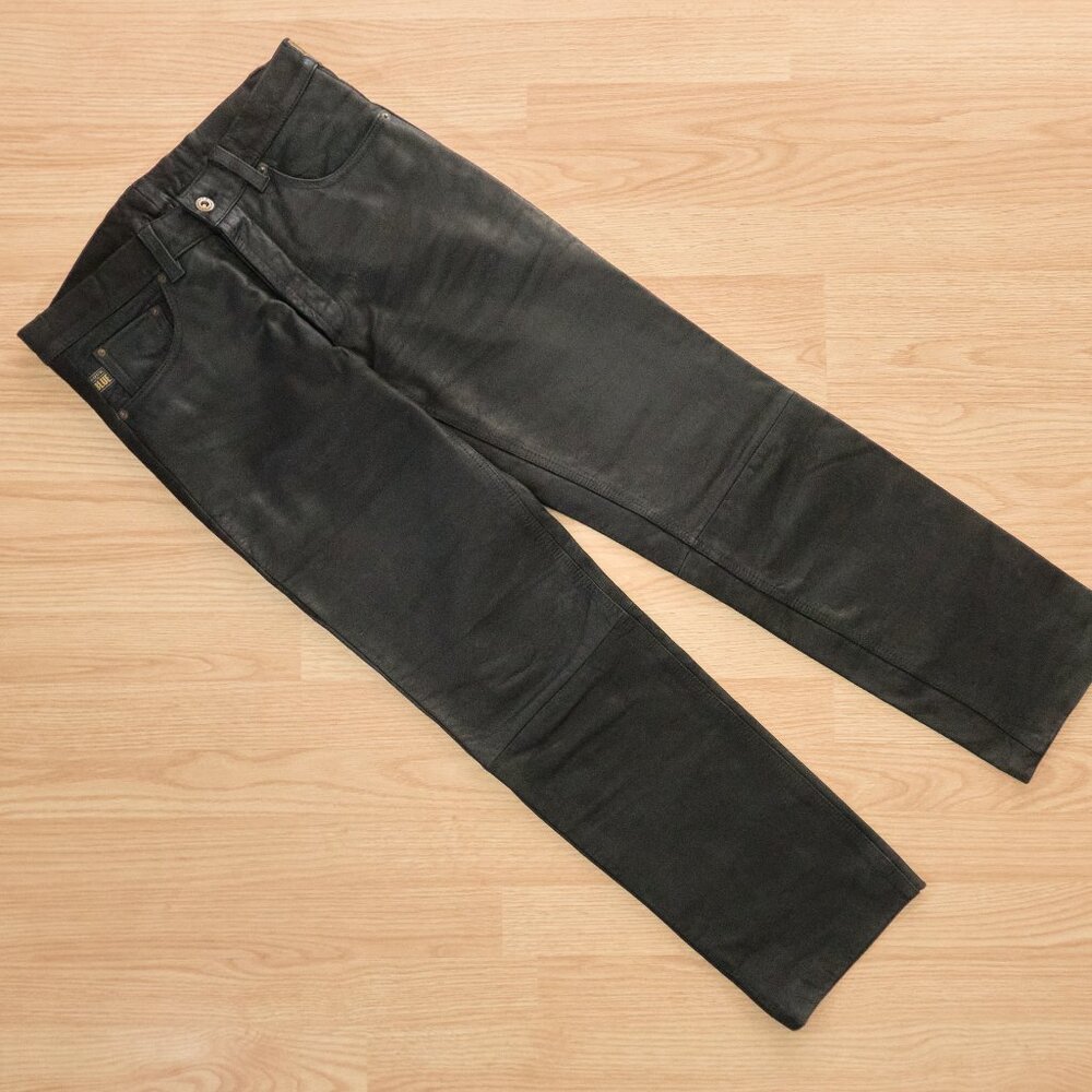 ROCK N BLUE Nelson Mens W27 L29 Regular Leather Pants, Trousers Biker Moto